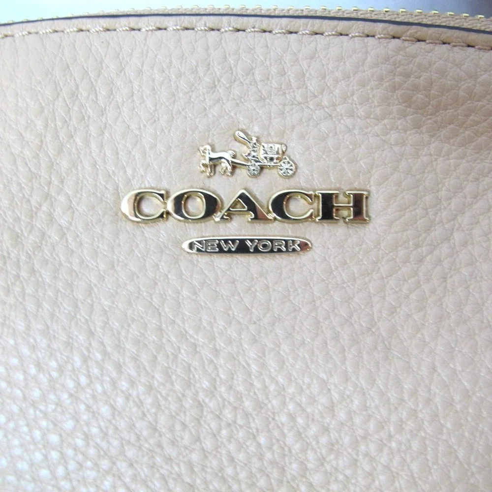 Coach Small Kelsey Two Tone Tan Satchel Handbag Purse F38441‎ MSRP $350